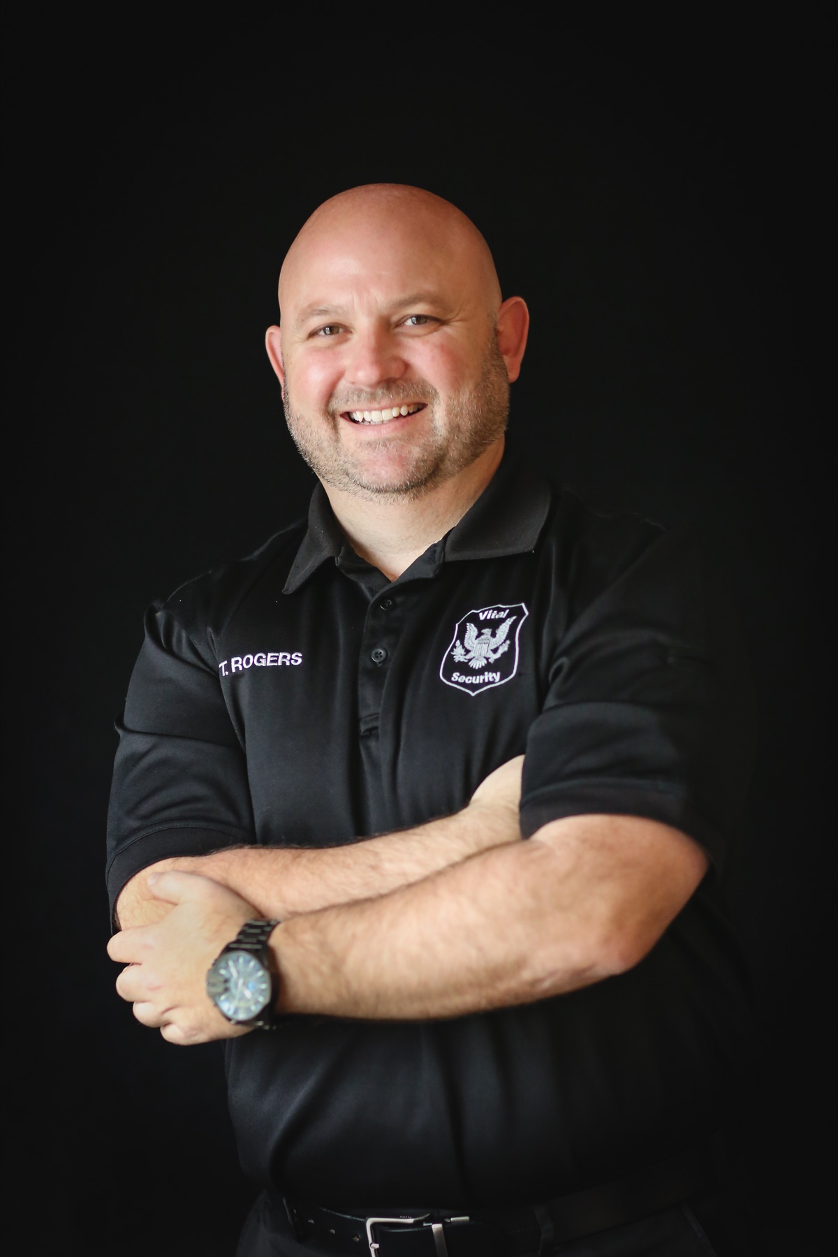Todd Rogers, President of Vital Security, in uniform